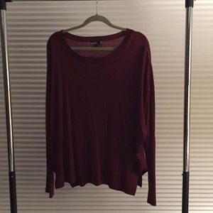 Maroon Nordstrom sweater with side slits
